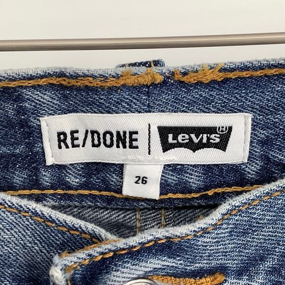 NEW! RE/DONE LEVI'S Engineered Tapered $675 msrp Size 26 Indigo Jeans G22-6 - Picture 4 of 10